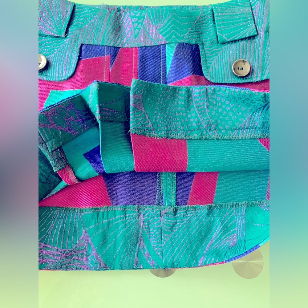 Beautiful Custo Barcelona Pleated Miniskirt in Vibrant Colors 🇪🇸 - Picture 7 of 8